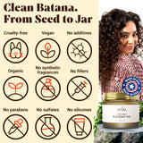 Vital Strands tarro sobre hojas naturales subrayando origen sostenible
