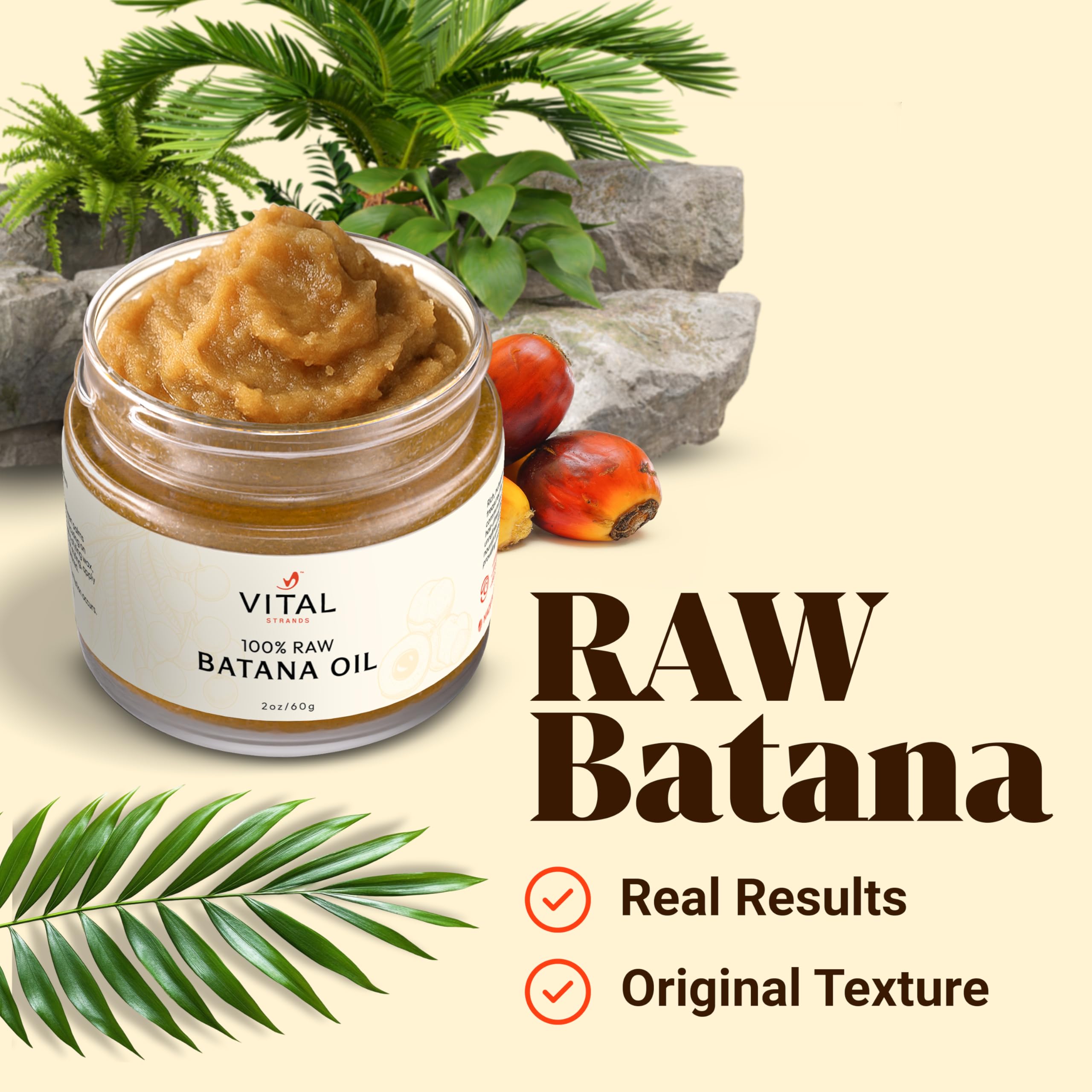 Vital Strands textura cremosa de batana mostrando absorción y nutrición