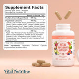 VITAL NUTRITIVE frasco abierto con cápsulas para ver cantidad interior