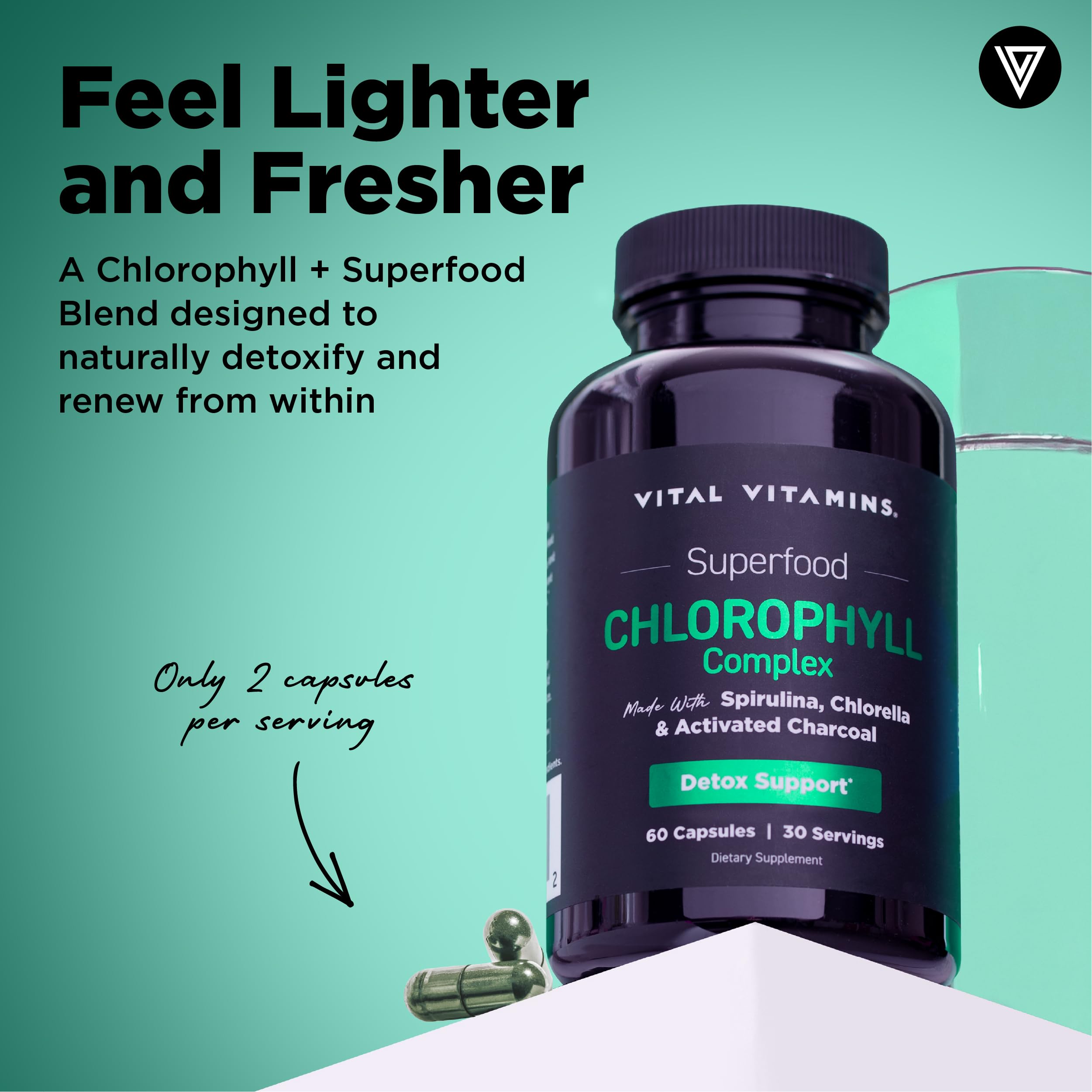 Vital Vitamins cápsulas detalle de textura y superficie para fácil deglución