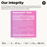 Vital Vitamins etiqueta con lista de 35 ingredientes y sin gluten