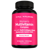 Vital Vitamins empaque frontal mostrando beneficio integral de belleza