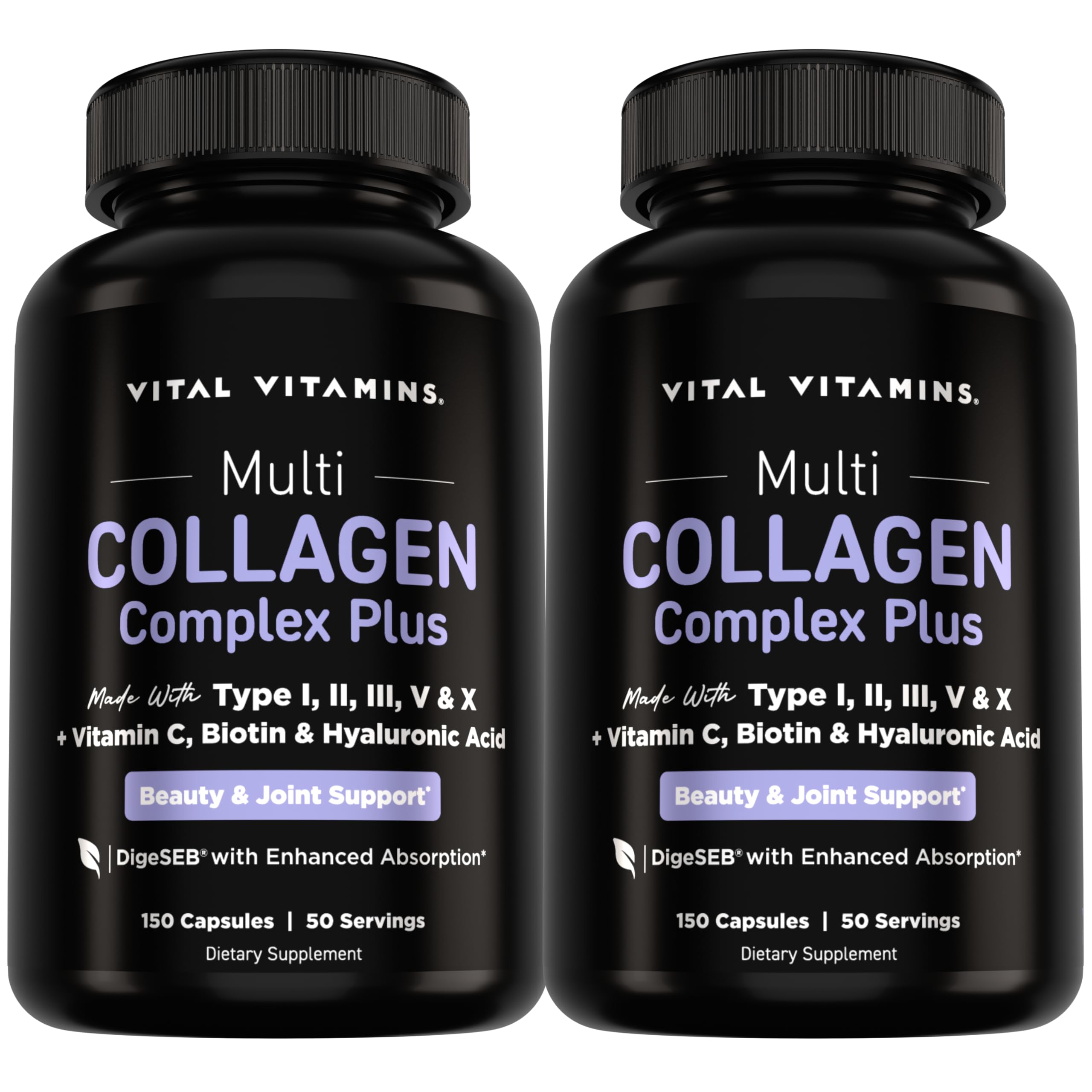 Vital Vitamins envase frontal mostrando el producto y beneficios visibles