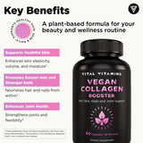 Vital Vitamins mezcla de ingredientes vegetales que apoyan la producción de colágeno