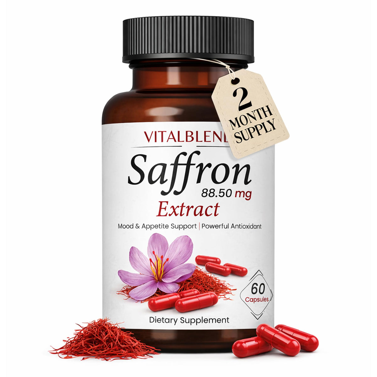vitalblend frasco frontal mostrando etiqueta clara y beneficio de uso diario