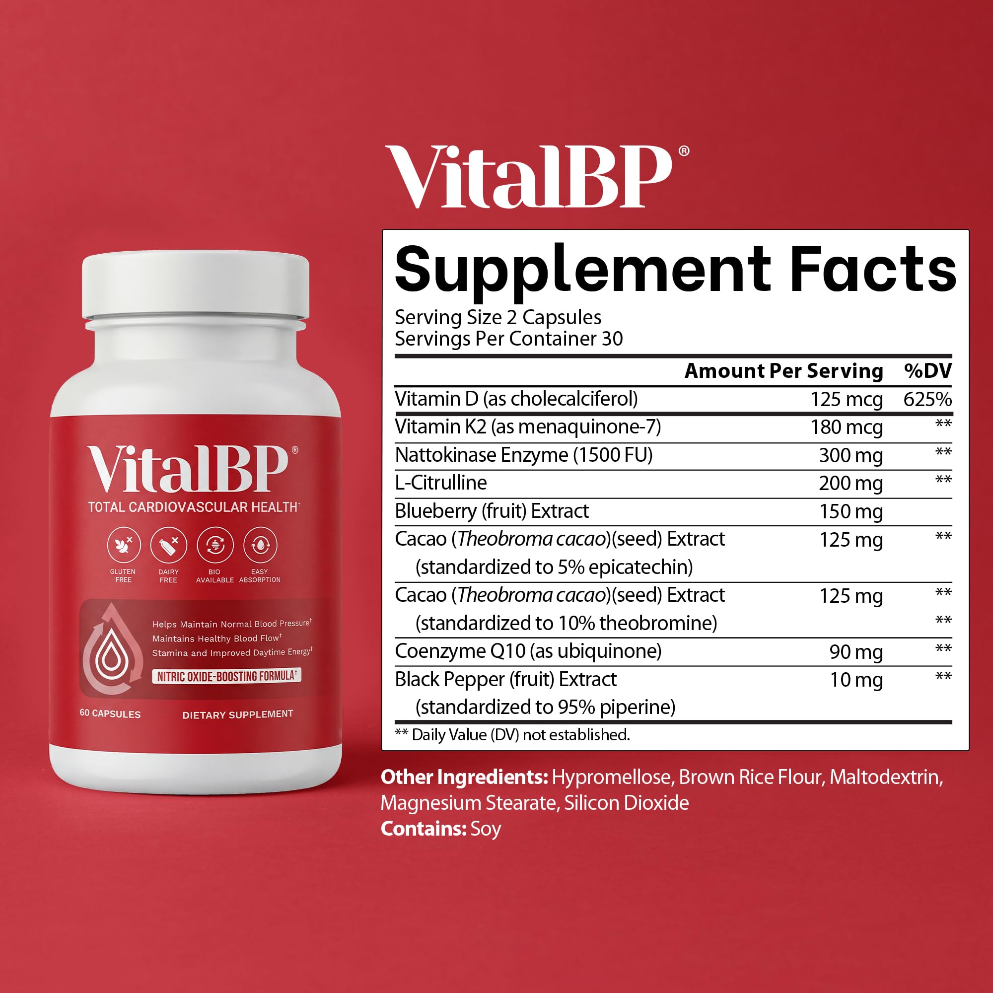 VitalBP cápsulas en primer plano para apreciar forma y calidad