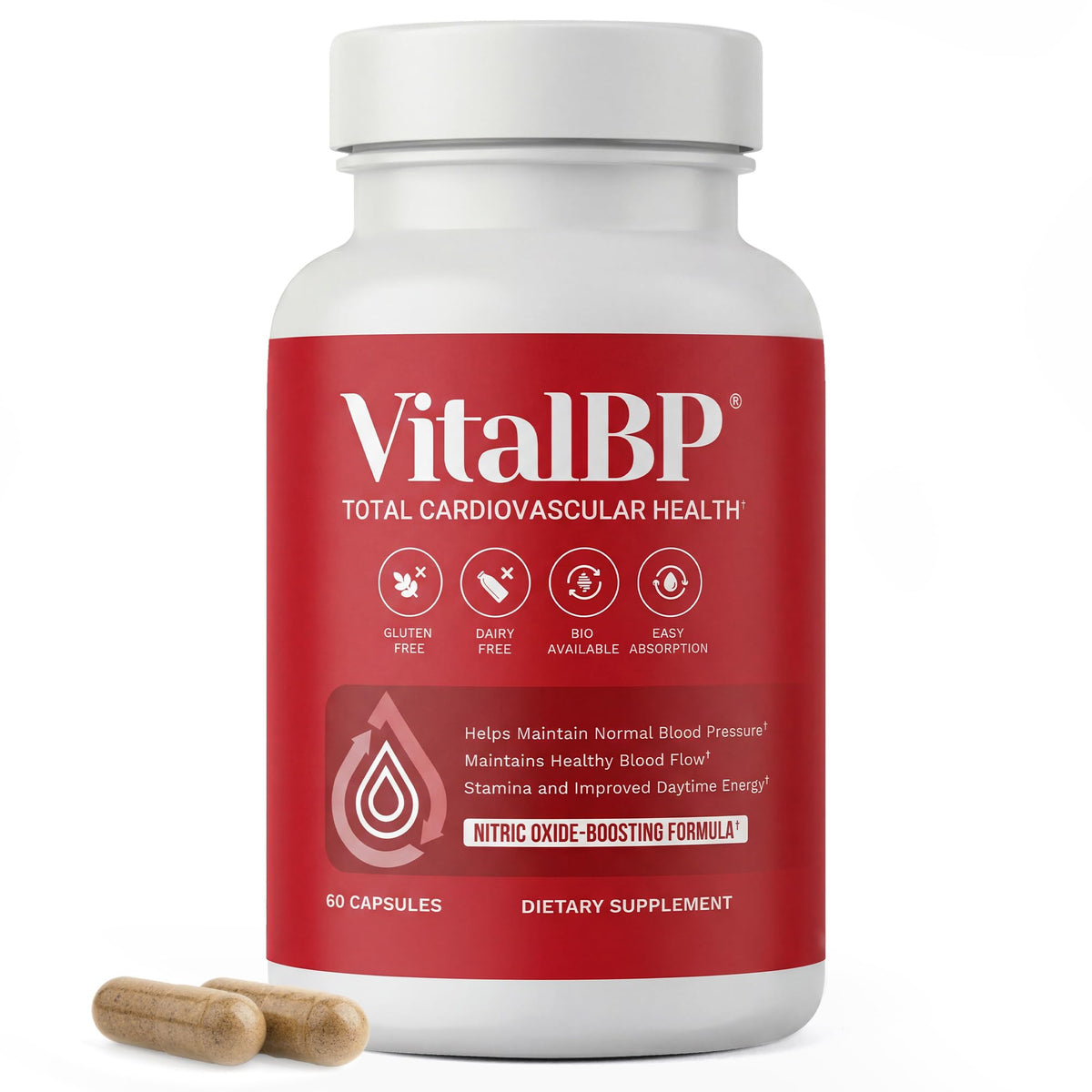 VitalBP frente del envase mostrando el diseño y beneficios visibles