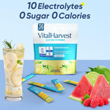 VitalHarvest Endure bebida en vaso con hielo, hidratación refrescante