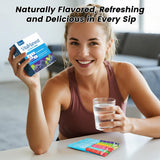 Vaso con bebida uva VitalHarvest Endure preparada, hidratación sabrosa y sin azúcar
