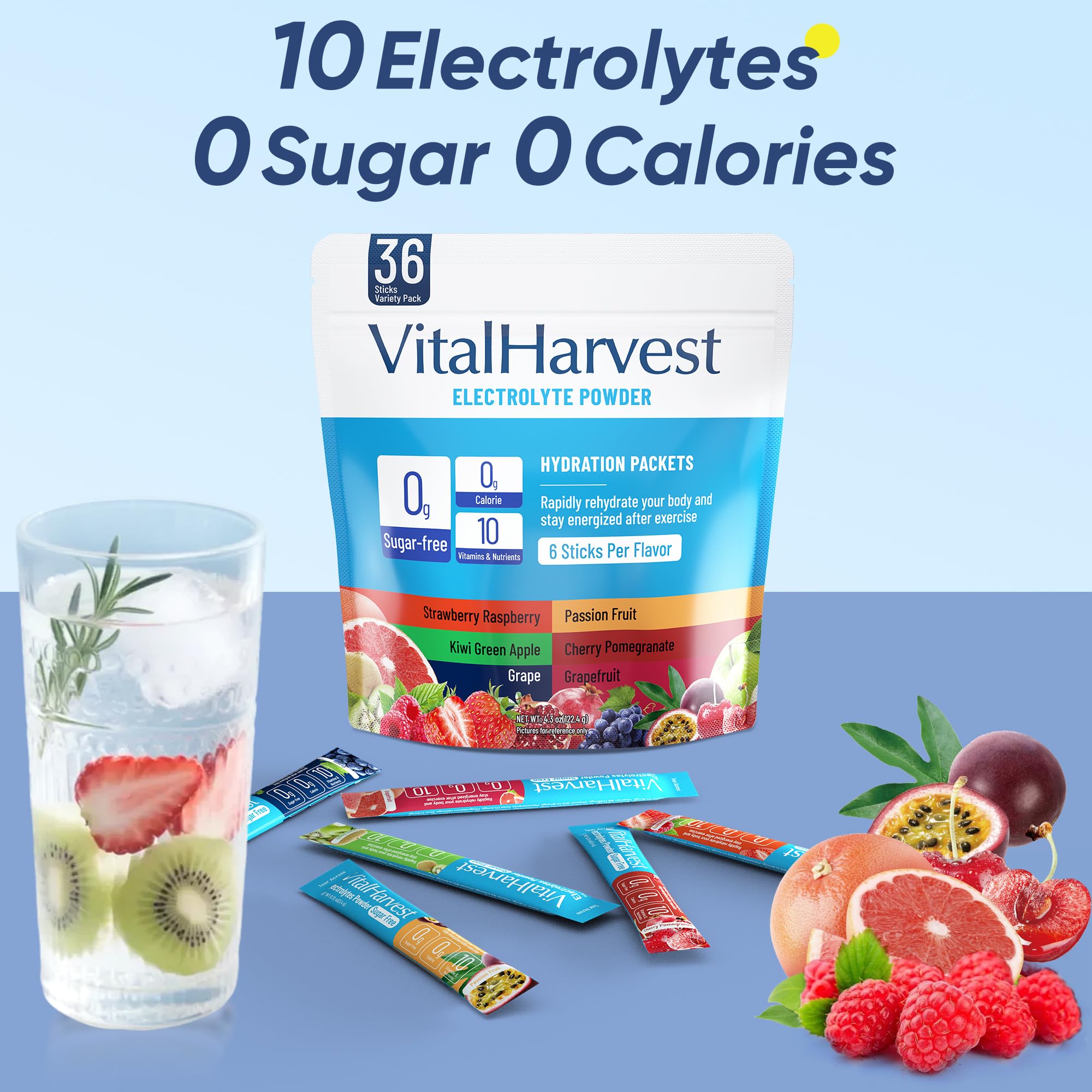 VitalHarvest Endure sobre junto a moneda para comparar tamaño portátil