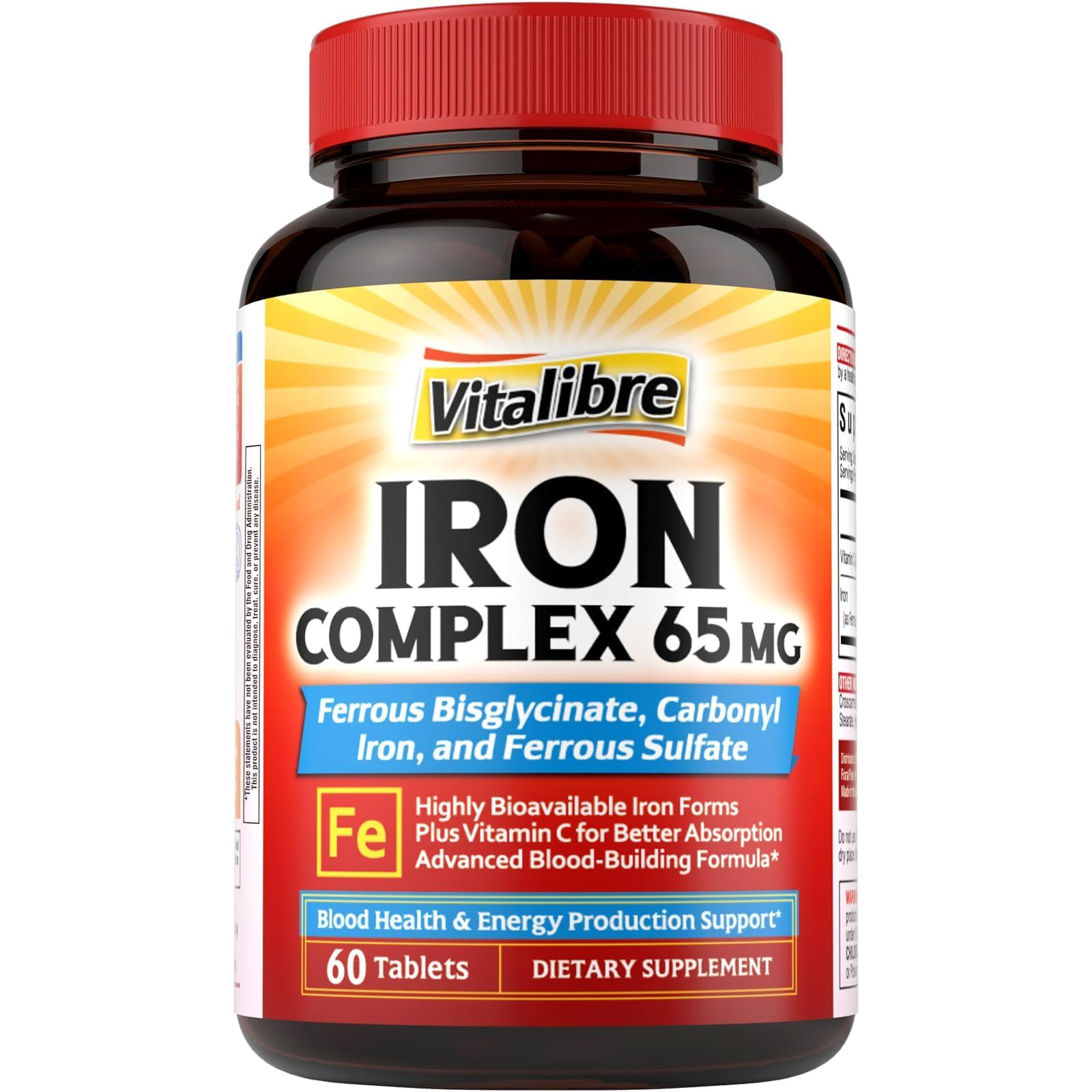 Vitalibre envase frontal mostrando la marca y fórmula 3‑en‑1, transmite confianza