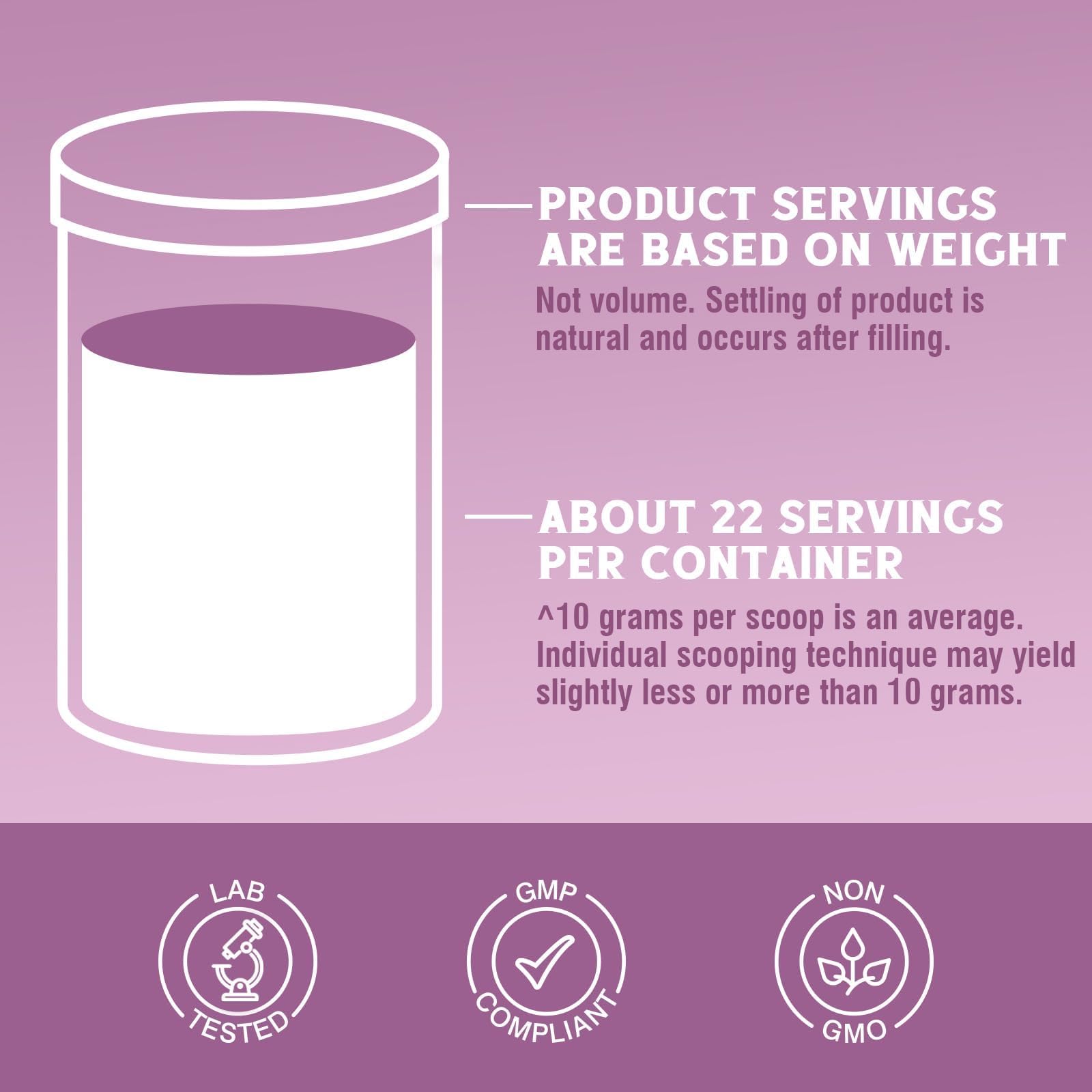 Vitalibre comparación de porciones y tamaño del envase 8 oz