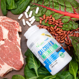 Vitalité Now! primer plano de cápsulas destacando calidad farmacéutica