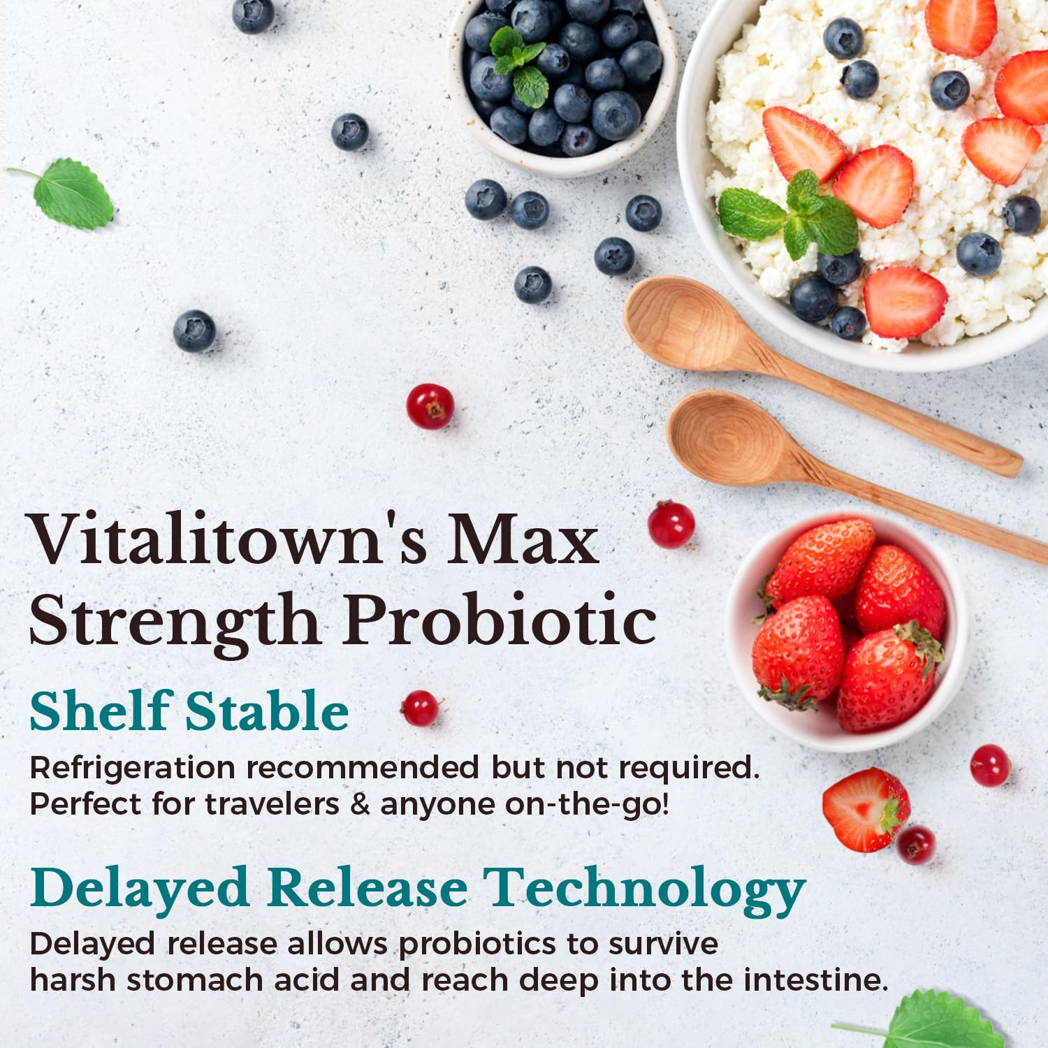 Vitalitown cápsula en mano mostrando tamaño y facilidad de ingestión