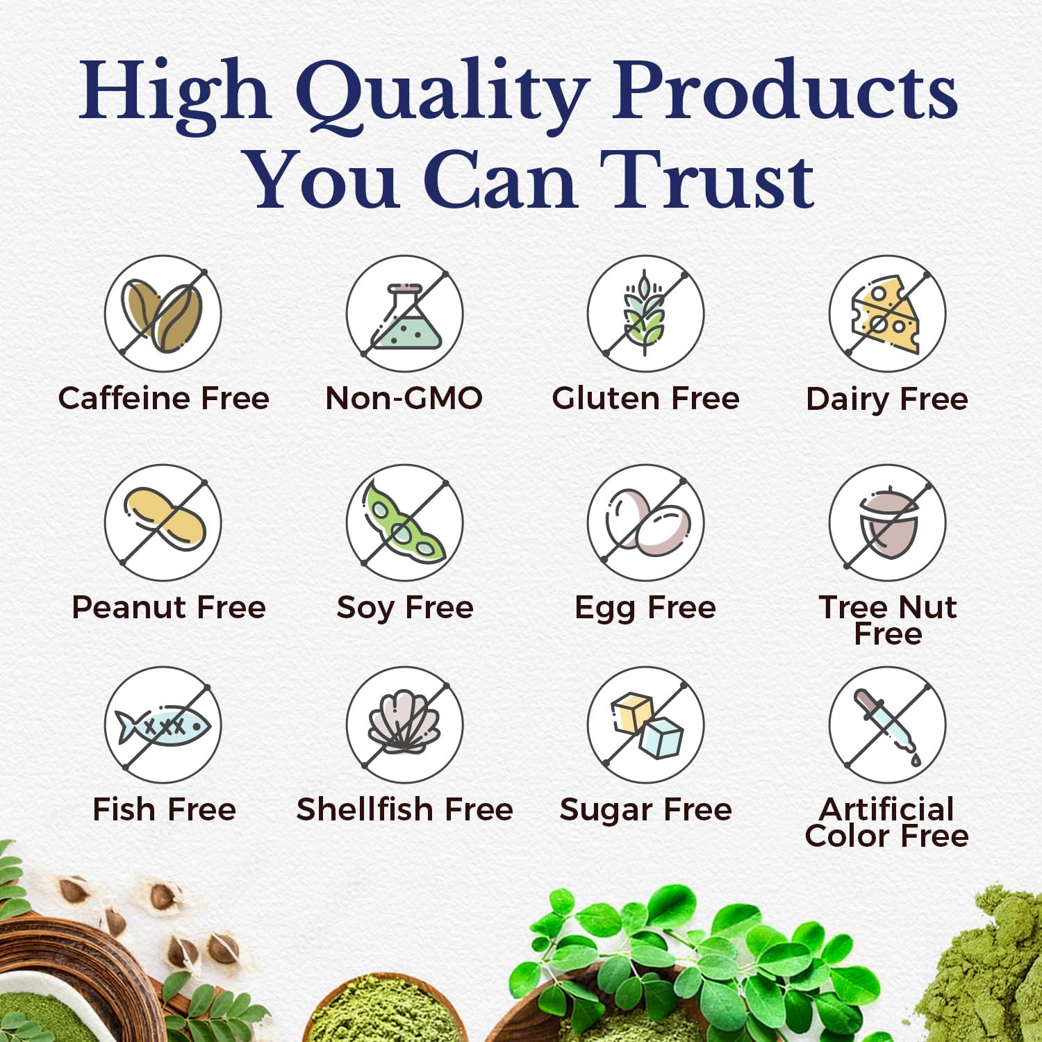 Vitalitown etiqueta detallada con información de ingredientes y pureza