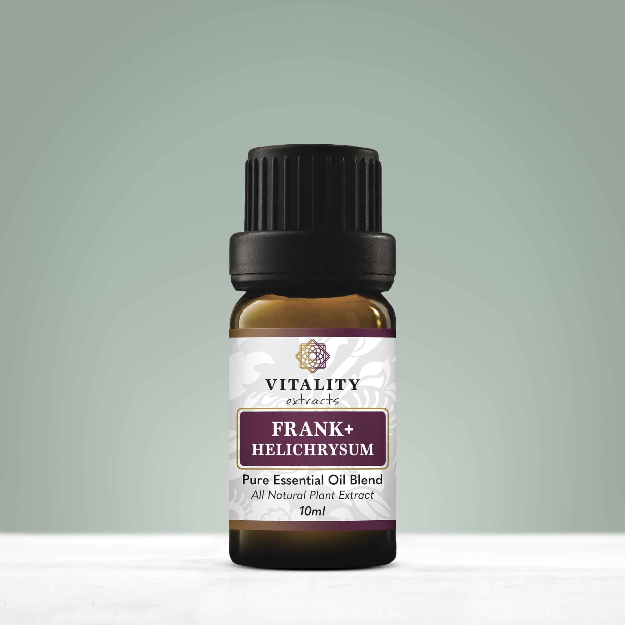 Vitality detalle del tapón y vidrio que refleja calidad premium