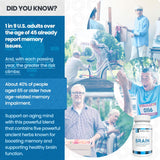 Vitality Now Youthful Brain envase abierto con tabletas para visualizar cantidad y aspecto