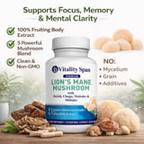 Vitality Span cápsulas vegetales en primer plano para fácil ingestión