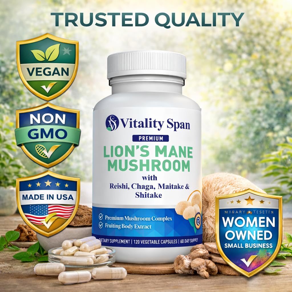 Vitality Span etiqueta con información nutricional y dosis segura