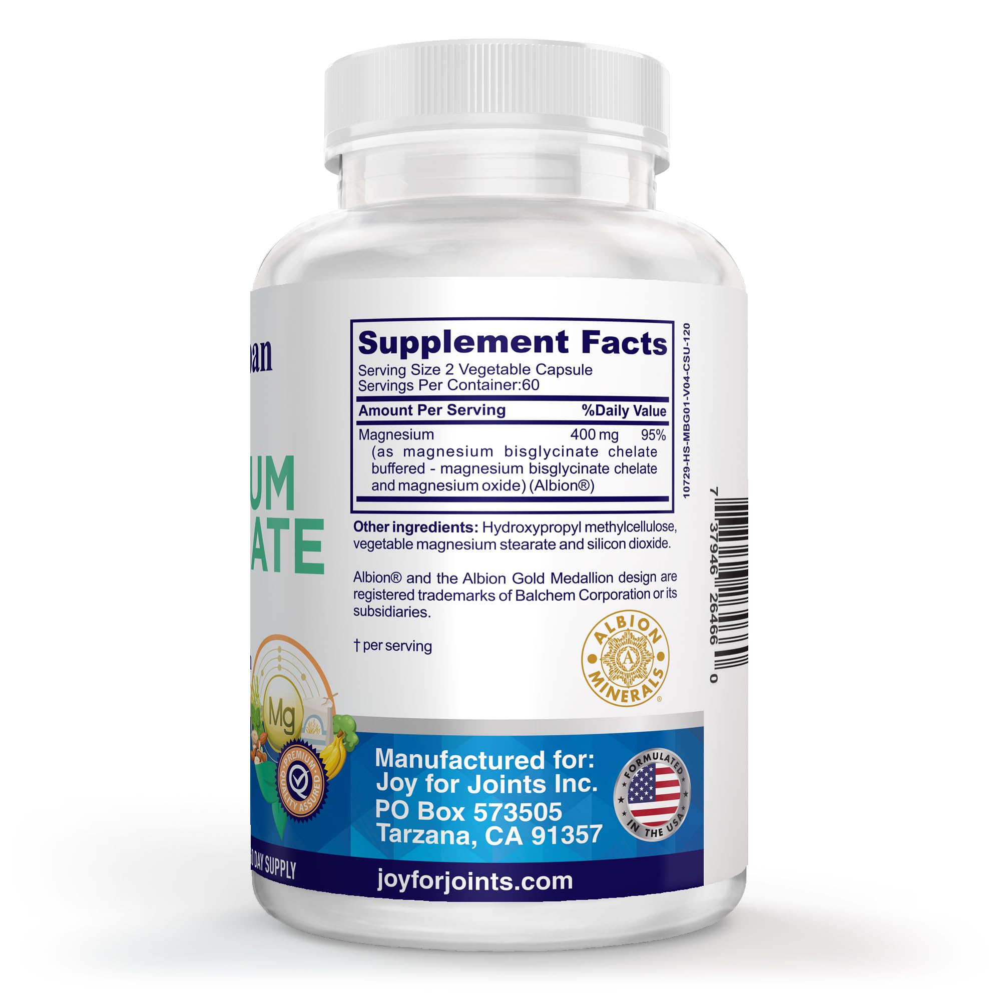 Vitality Span detalle de ingredientes y sello TRAACS para confianza