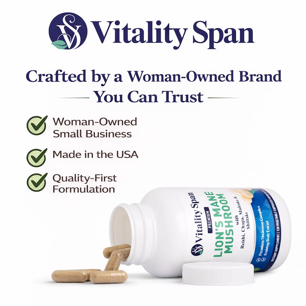 Vitality Span cápsulas en mano para comparar tamaño y facilidad de uso
