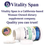 Vitality Span textura de cápsula mostrando superficie vegana y pureza