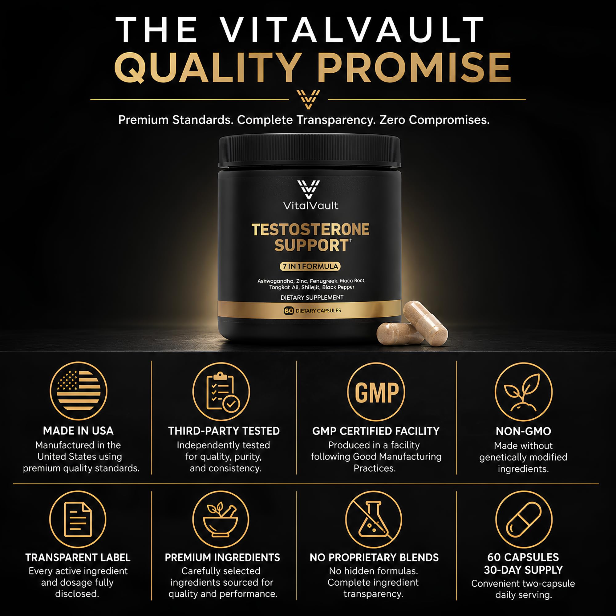 VitalVault suplemento antes de entrenar, soporte para rendimiento