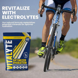 Atleta bebiendo Vitalyte tras ejercicio, recuperación y mantenimiento de energía