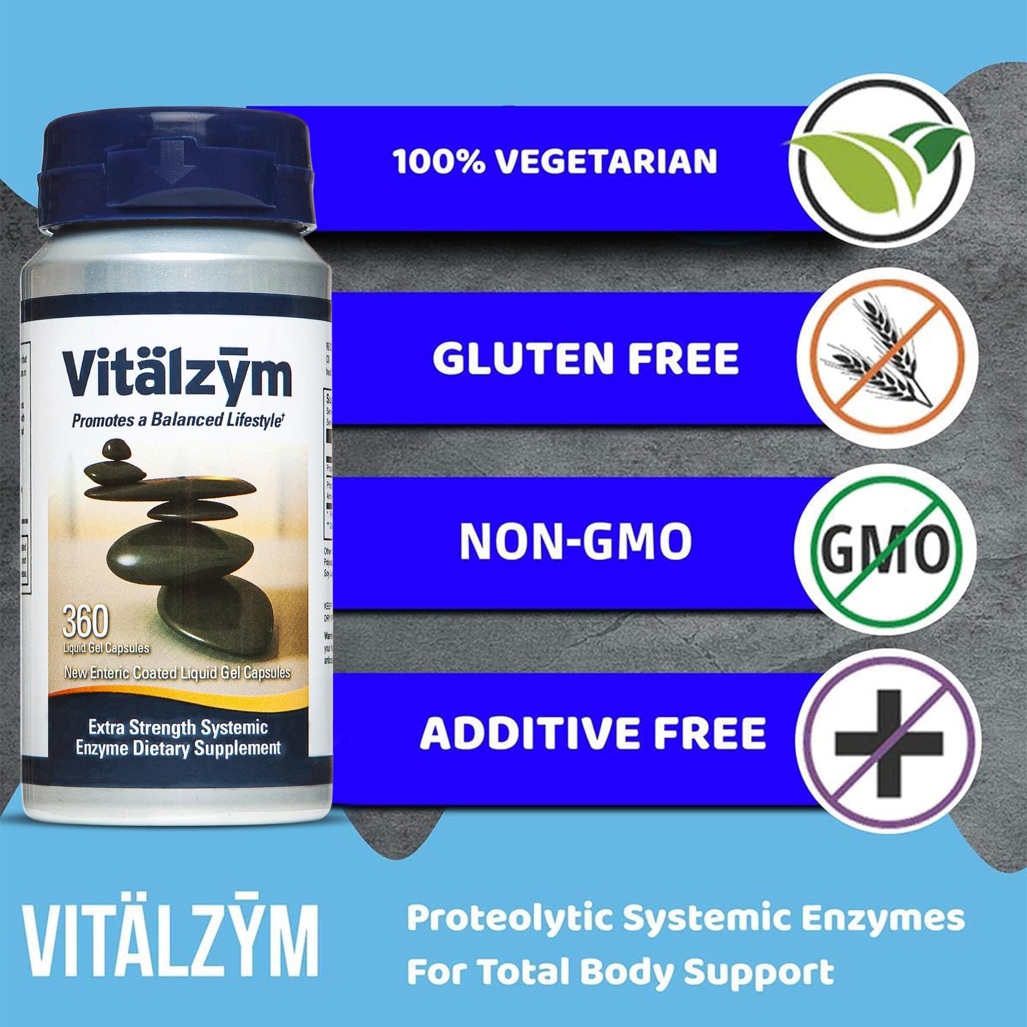 VITÄLZYM textura interior del gel que conserva enzimas y potencia