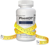 Vitamart Phent37 tabletas moteadas primer plano mostrando textura y tamaño