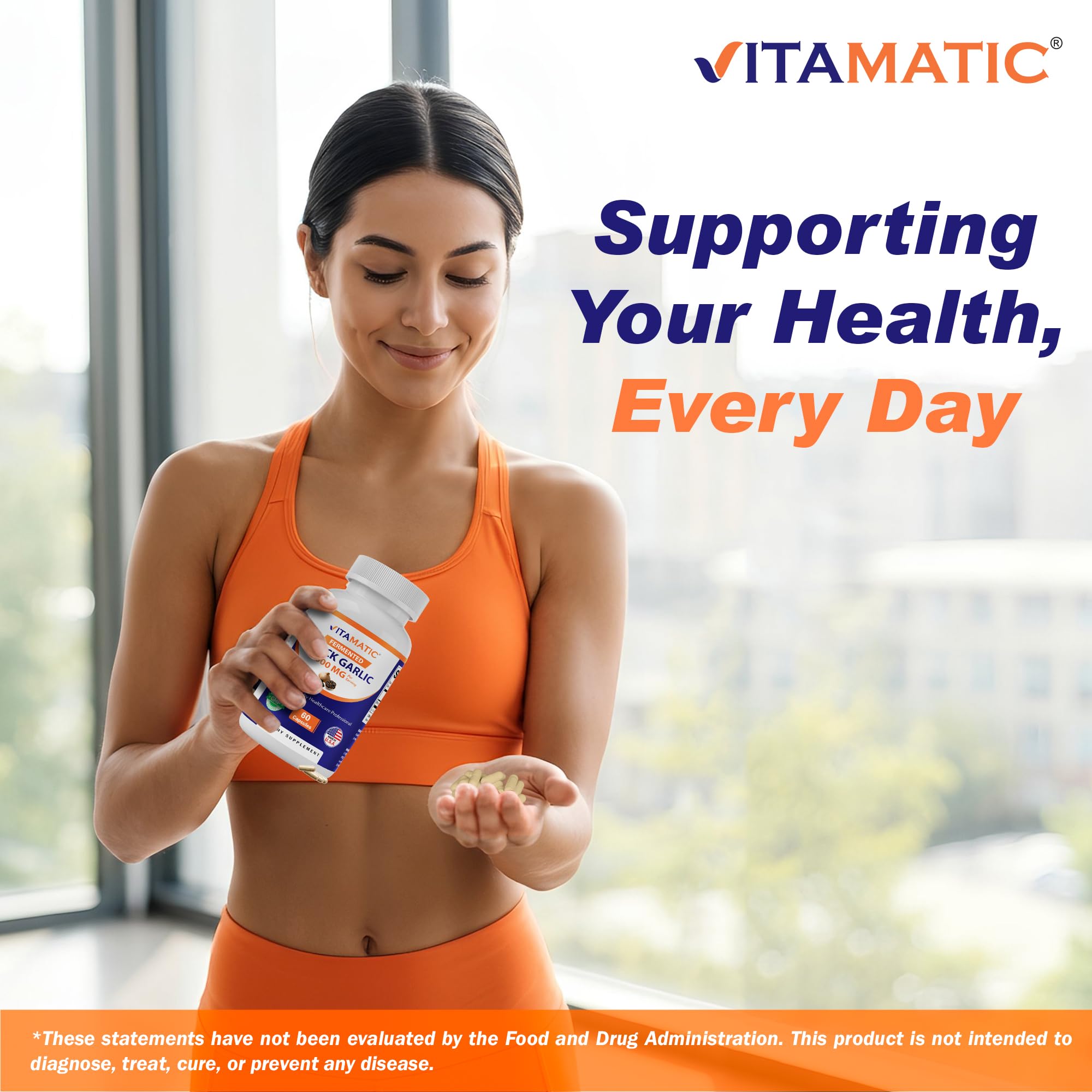Vitamatic etiqueta con información de ingredientes y beneficios claros