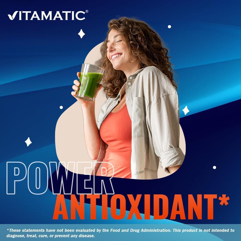 Vitamatic etiqueta en detalle mostrando ingredientes y beneficios claros