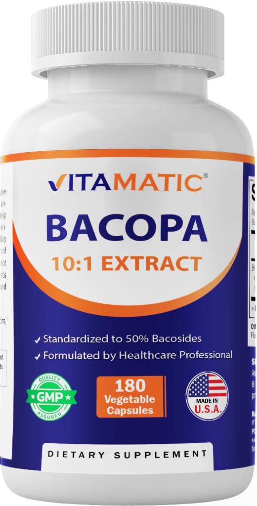 Vitamatic envase frontal mostrando 180 cápsulas y etiquetado claro