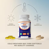 Vitamatic botella abierta con softgels y accesibilidad práctica