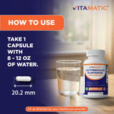 Vitamatic cápsula DR en mano ilustrando facilidad de ingestión