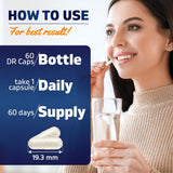 Vitamatic cápsula DRcaps ampliada que ilustra protección ácida