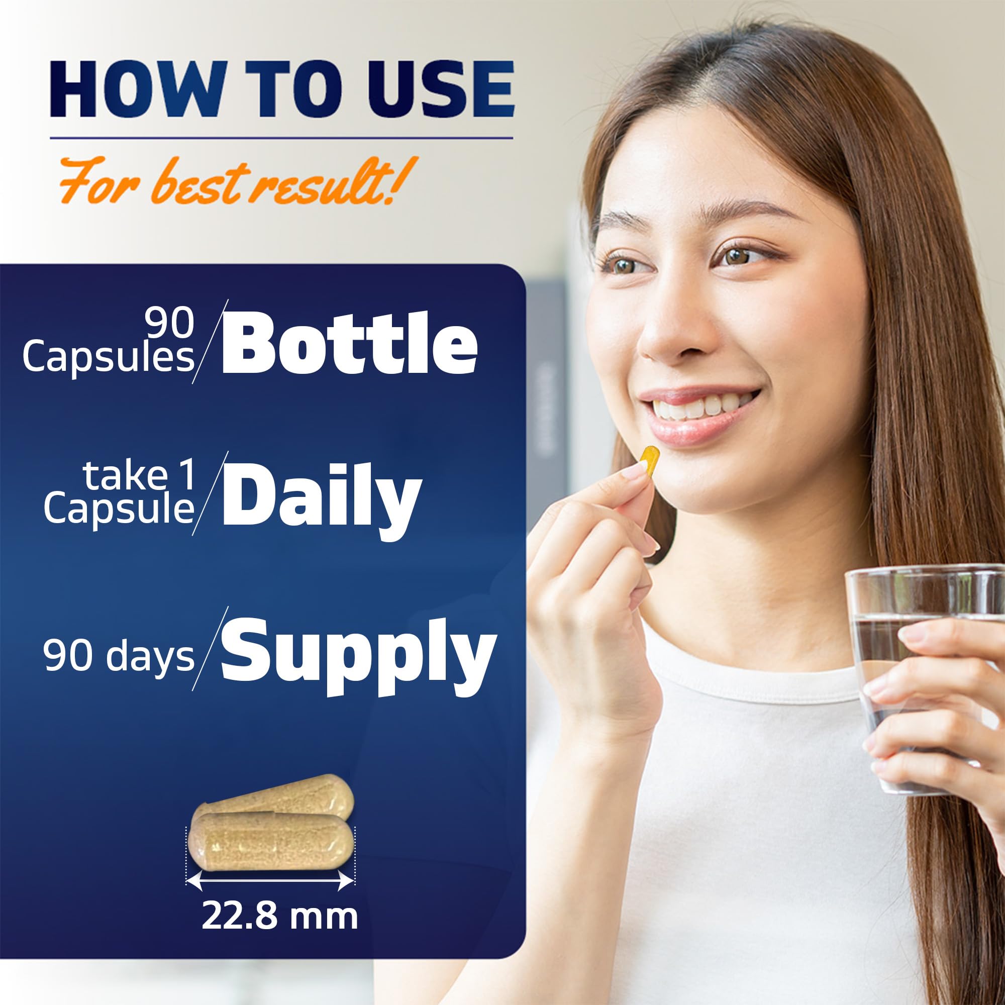 Vitamatic cápsulas en mano para comparación de tamaño y dosificación clara