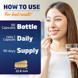 Vitamatic cápsulas en mano para comparación de tamaño y dosificación clara