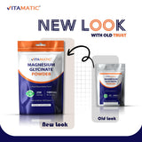 Vitamatic comparación del bote con una mano, tamaño y cantidad visibles