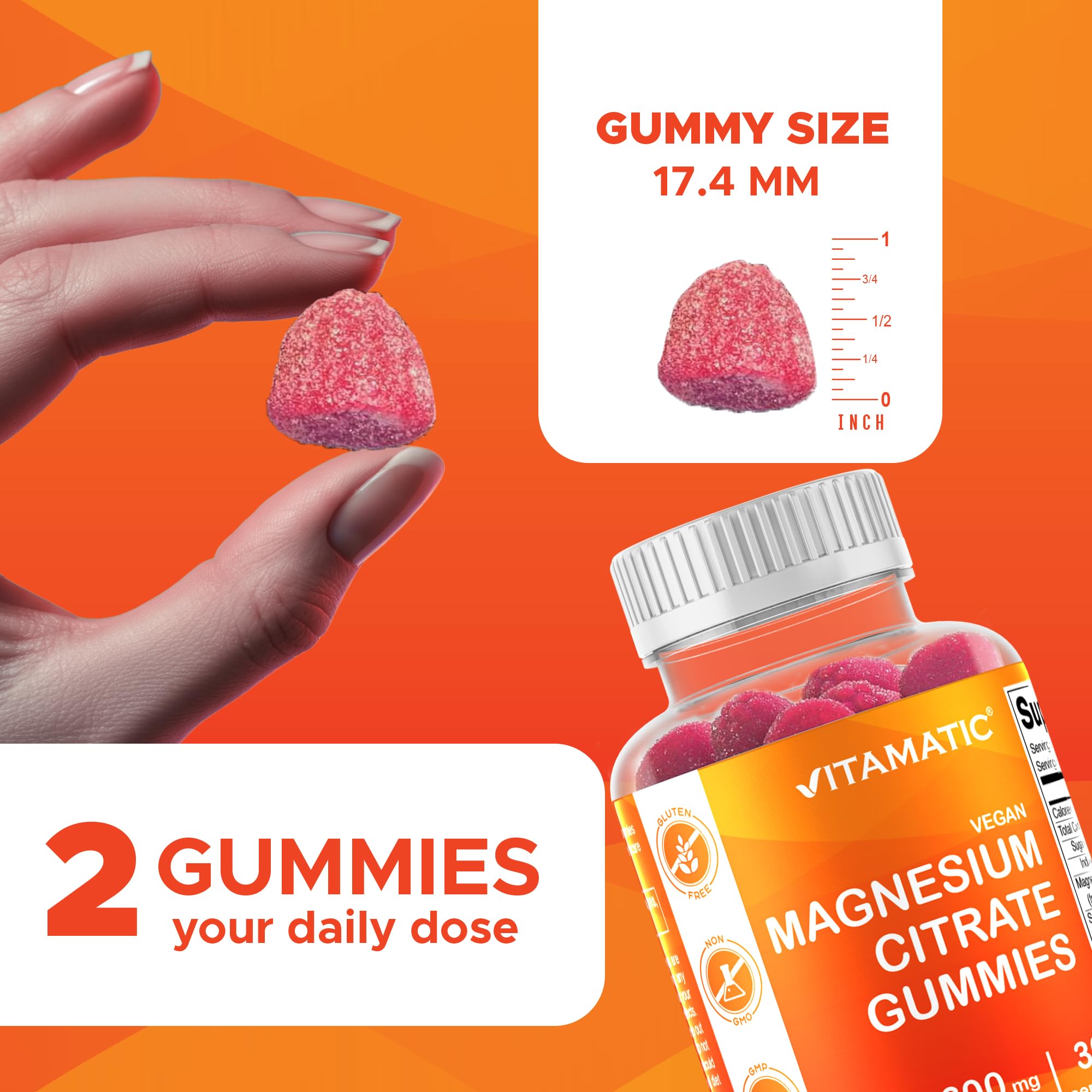 Comparación de tamaño Vitamatic con moneda para referencia de escala