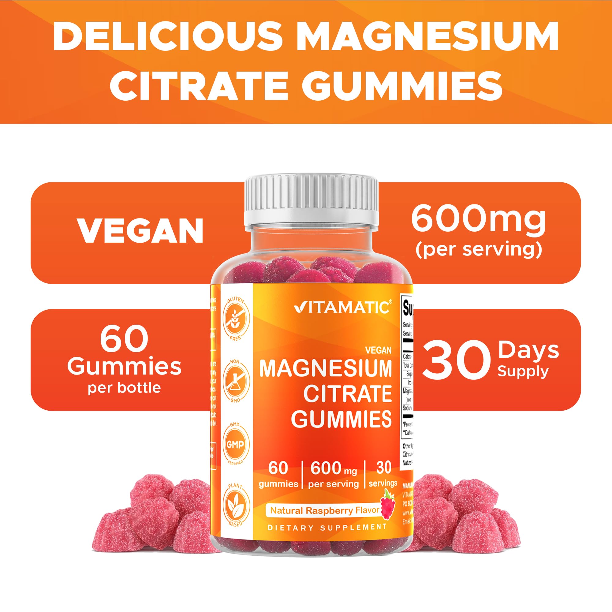 Detalle de etiqueta Vitamatic mostrando ingredientes y libre de alérgenos