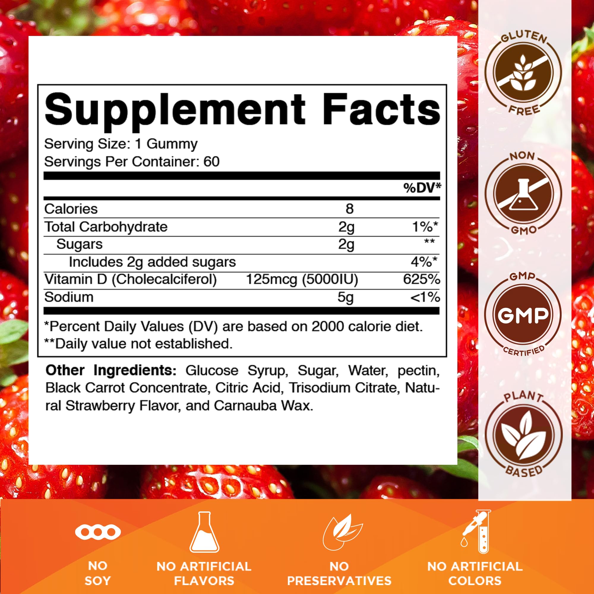 Vitamatic detalle de gomita individual, aspecto apetecible y masticable