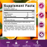 Vitamatic primer plano de la textura suave de la gominola, fácil de masticar