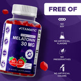 Vitamatic envase abierto con gominolas para visualización de cantidad