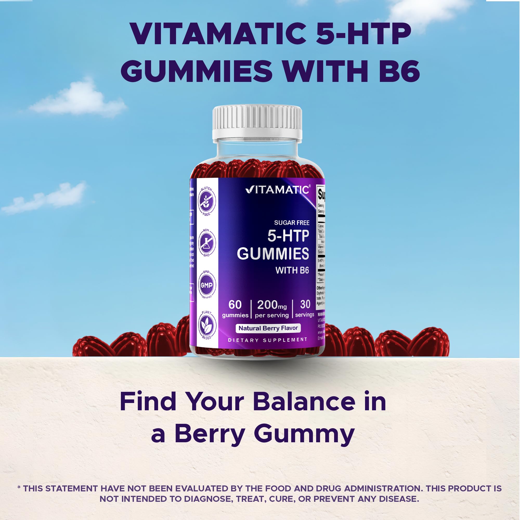 Etiqueta de Vitamatic mostrando ingredientes y vitamina B6, transparencia y detalles útiles