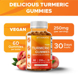 Vitamatic etiqueta con ingredientes y ventaja de curcuminoides 95%