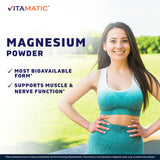 Vitamatic etiqueta nutricional detallada resaltando magnesio elemental