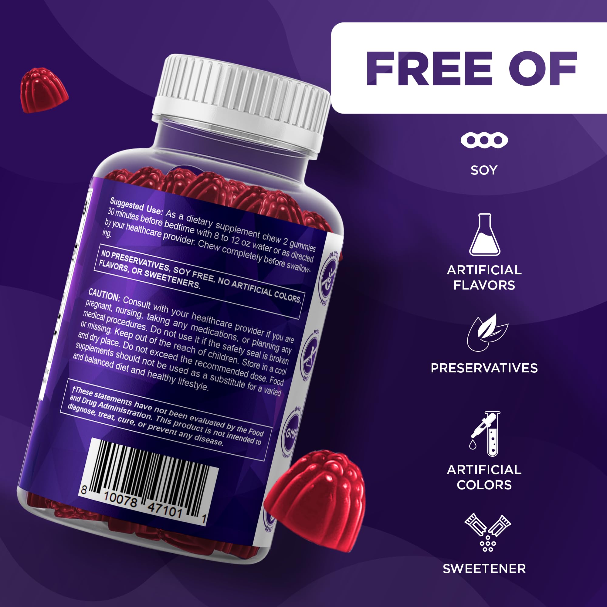 Vitamatic etiqueta nutricional legible con información de melatonina