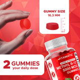 Vitamatic etiqueta principal legible indicando 5000 mcg por porción