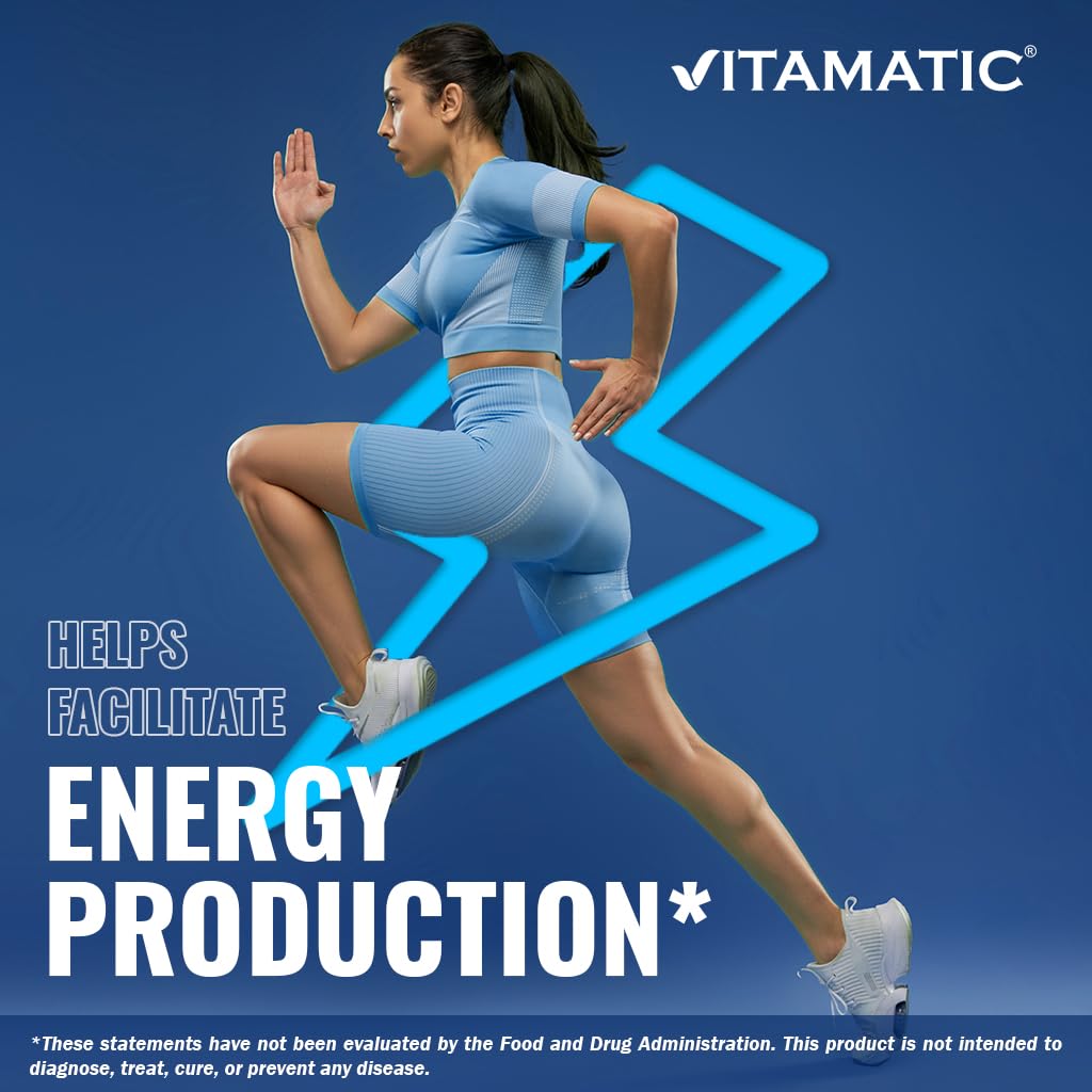 Vitamatic frasco abierto con tabletas mostrando cantidad y color